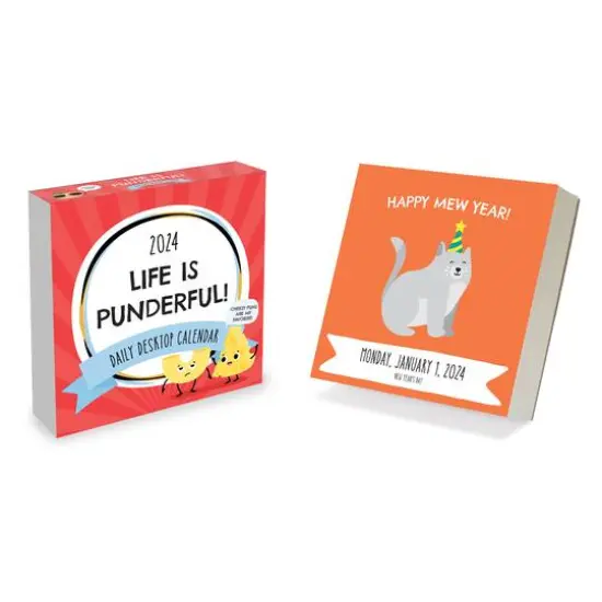 TF Publishing 2024 Puns of Fun Daily Desktop Calendar {1}