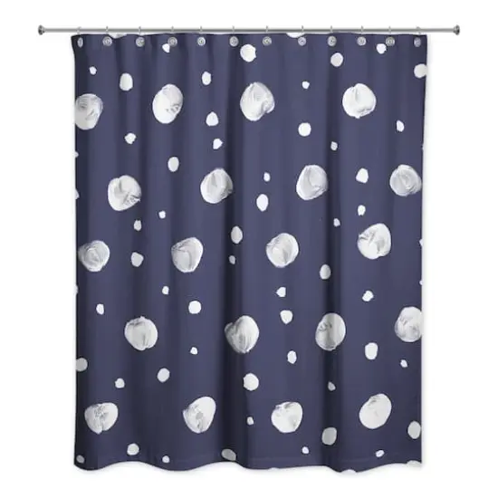 Cute Dots Shower Curtain Navy {1}