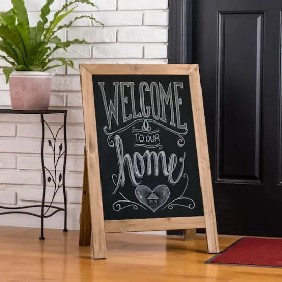 Glitzhome&reg; 30" Brown Wood Chalkboard {4}