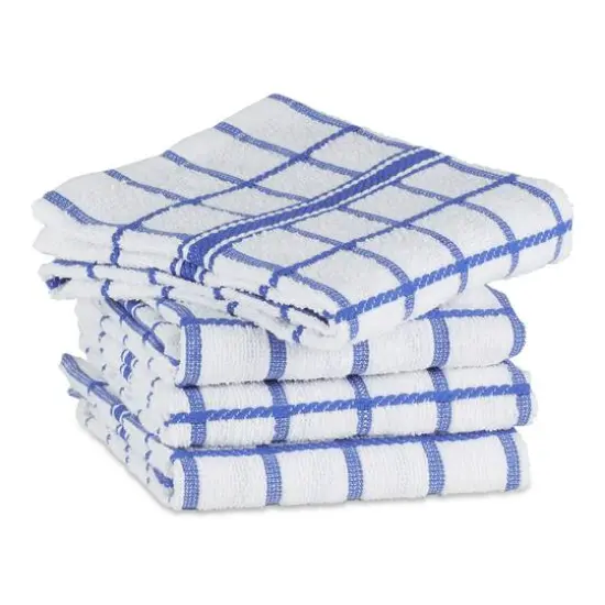 DII&reg; Windowpane Terry Dishtowels, 4ct. Blueberry {4}