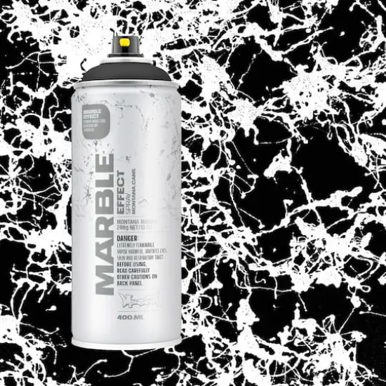 Montana&trade; Cans 400mL MARBLE Effect Spray Paint Black {3}