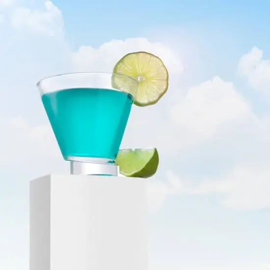 JoyJolt&reg; 8.6oz. Aqua Vitae Round Off Base Martini Glasses, 2ct. {5}
