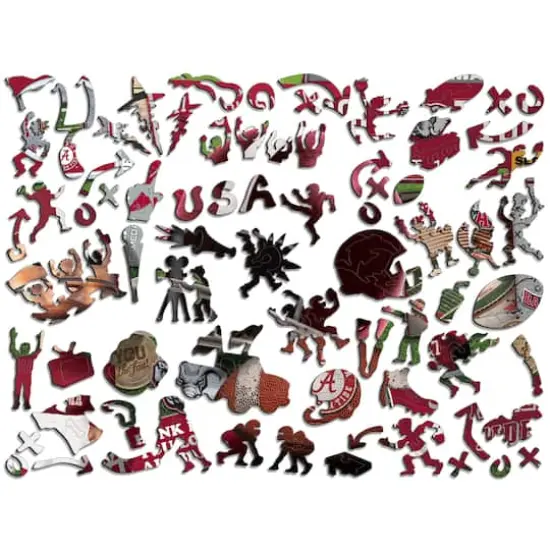 College Football Wooden Retro Series 333 Piece Jigsaw Puzzle Alabama Crimson Tide {4}