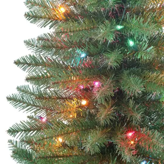 3ft. Pre-Lit Artificial Fraser Fir Tree, Multicolor Lights {5}
