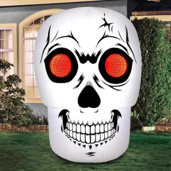 5ft. Airflowz Inflatable Infinity Mirror Skull {1}