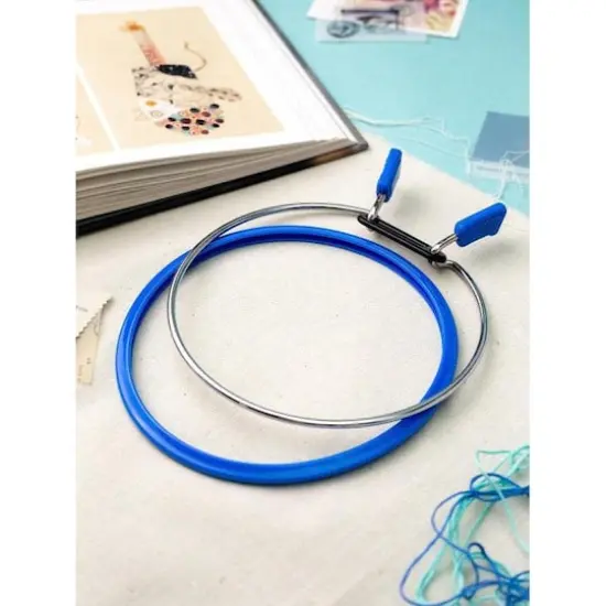 Nurge 8" Spring Metal Embroidery Hoop Deep Blue {5}