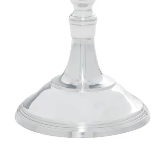 Silver Aluminum Traditional Candlestick Holders, 24" x 16" x 16" {6}