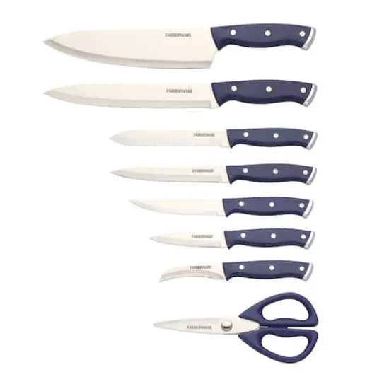 Farberware EdgeKeeper Ink Blue 14-Piece Slim Cutlery Set {3}