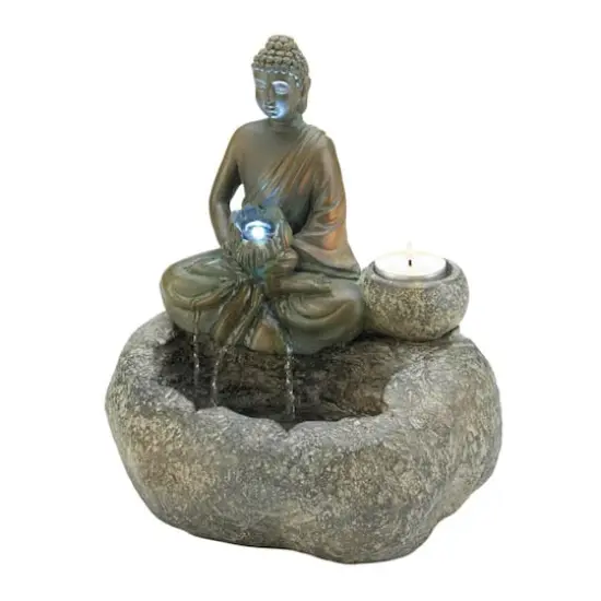 10.5" Buddha LED Tabletop Fountain {1}