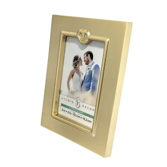 Expressions&trade; Gold Frame with Heart Icon by Studio D&eacute;cor&reg; {8}