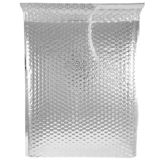 JAM Paper 10" x 13" Bubble Padded Mailers with Self Adhesive Closure, 12ct. Silver Metallic {4}