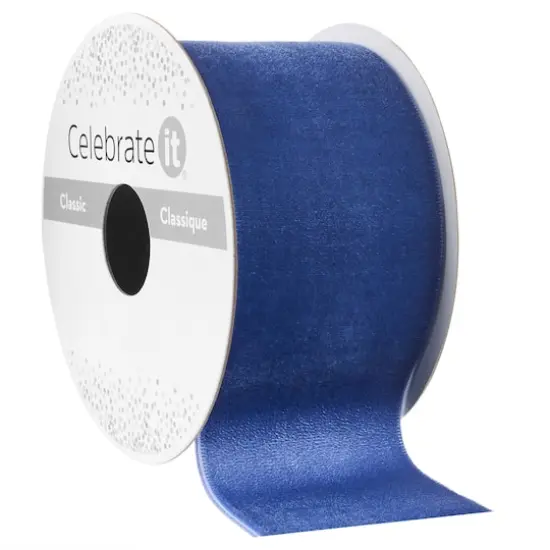2" x 3yd. Velvet Ribbon by Celebrate It&trade; Classic Navy {1}