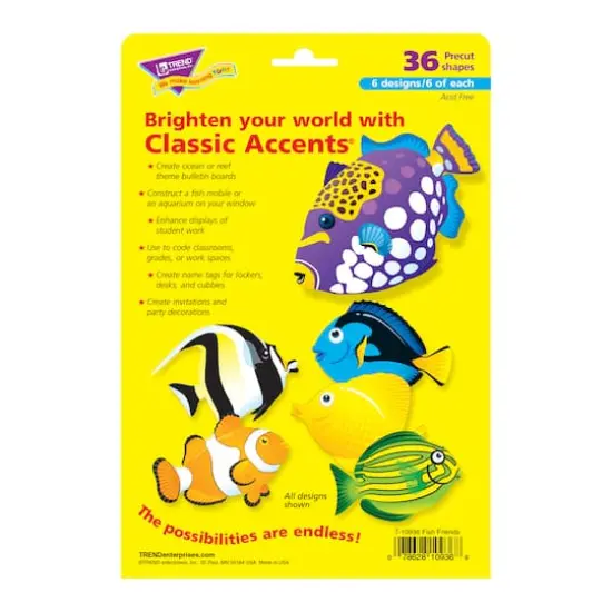 Trend Classic Accents&reg; Fish Friends Variety Pack, 3 Packs of 36 {4}
