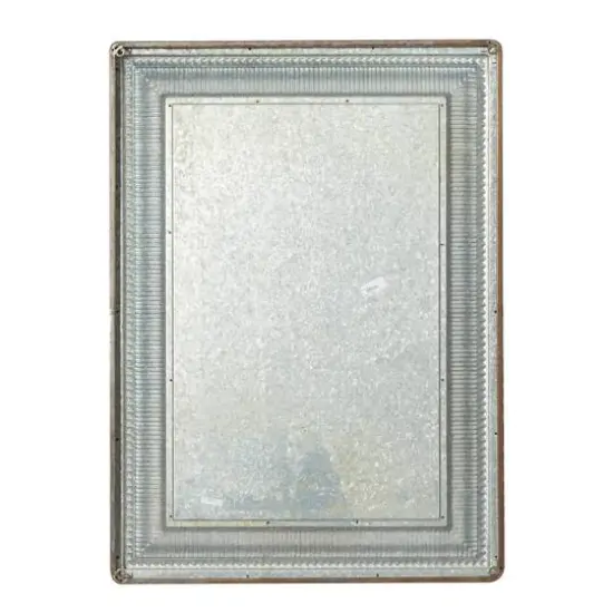 43" Brown Farmhouse Metal Wall Mirror {5}