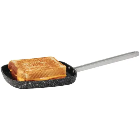 THE ROCK by Starfrit 6" Personal Griddle Pan With Stainless Steel Wire Handle {8}