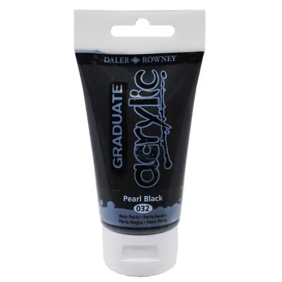 Daler-Rowney&reg; Graduate Acrylic Paint, 75mL 032 Pearl Black {1}