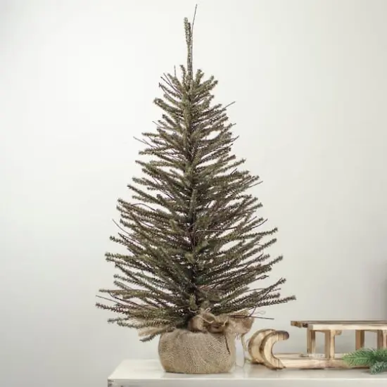 2.5ft. Unlit Medium Warsaw Twig Artificial Christmas Tree in Burlap Base {3}