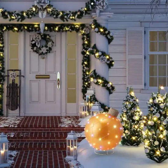 21" Gold Outdoor Lightshow Ornament {3}