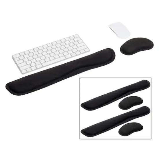 Mind Reader Harmony Collection Black Ergonomic Wrist Rest Sets for Keyboard & Mouse, 3ct. {9}