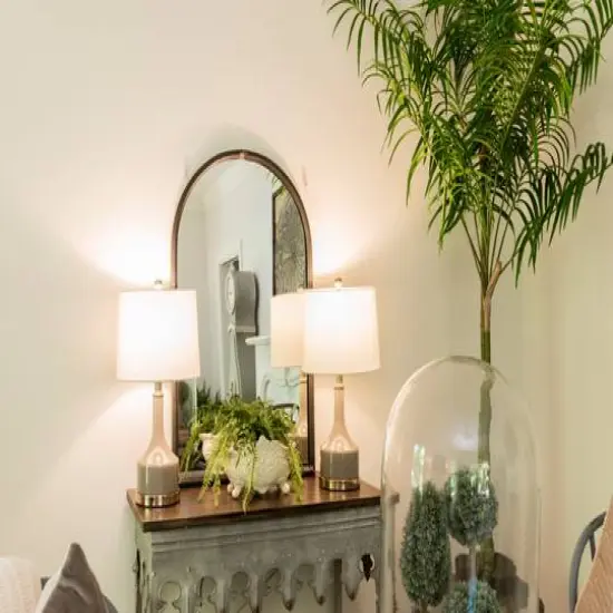 Hello Honey&reg; 36" Rustic Farmhouse Metal Console Table with Solid Wood Top Distressed Zinc Finish {3}