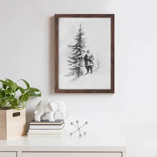 12" x 16" Black & White Santa Sketch with Tree Wall Décor by Ashland® {3}