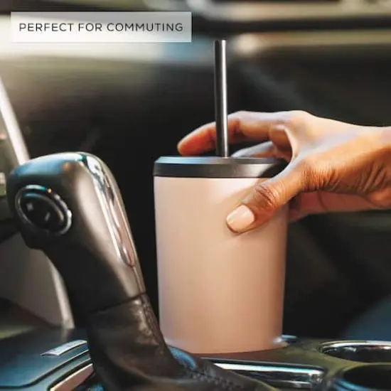 JoyJolt&reg; 20oz. Vacuum Insulated Tumbler with Flip Lid & Straw Green {9}