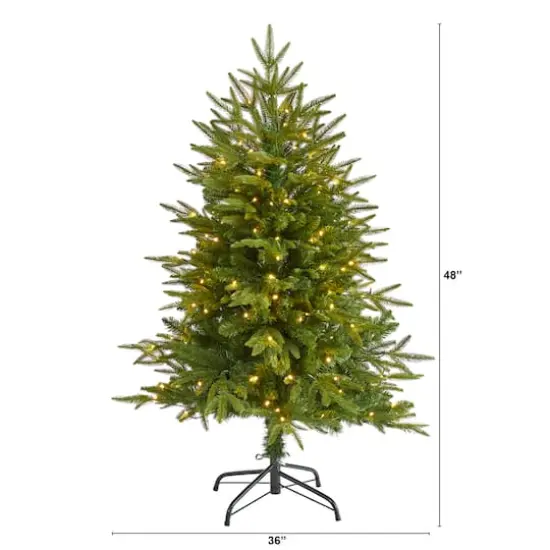 4ft. Pre-Lit Colorado Mountain Fir Artificial Christmas Tree, Clear LED Lights {8}