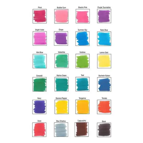 Leisure Arts&reg; 24 Color Brush & Chisel Dual Tip Marker Set {5}