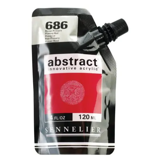 Sennelier Abstract&reg; Satin Acrylic Paint, 4oz. Primary Red {1}