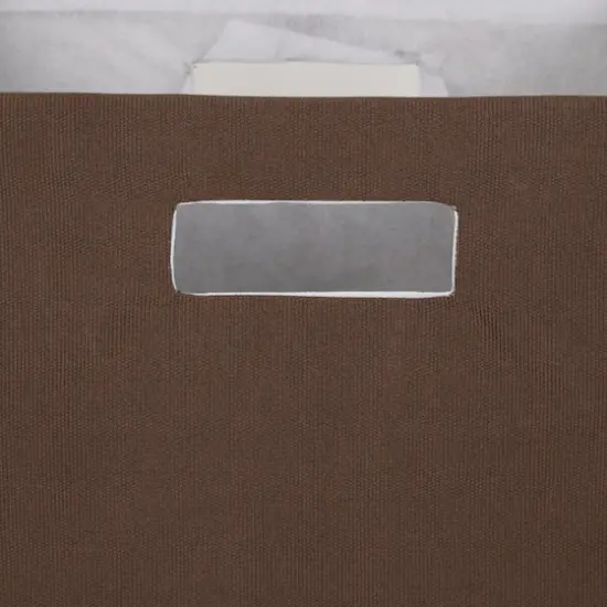 DII&reg; 13" Polyester Solid Storage Cube Bark Brown {5}
