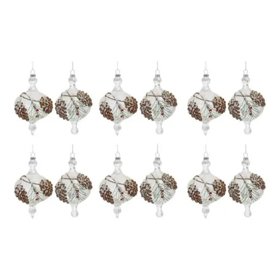 12ct. 6" Glass Pinecone Onion Ornaments {4}