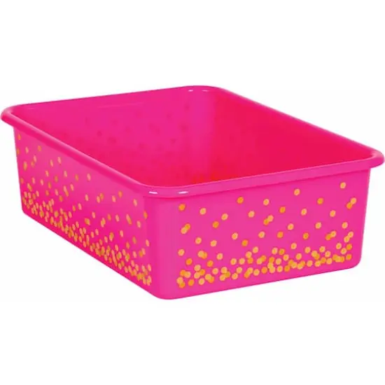 Teacher Created Resources® Large Confetti Plastic Storage Bin, 3ct. Pink {4}
