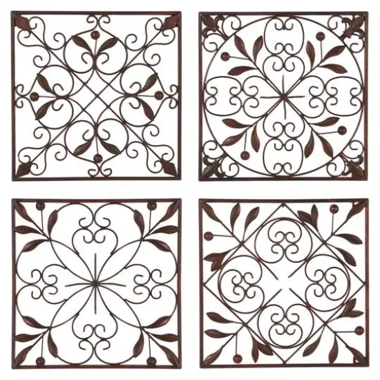 Brown Metal Rustic Wall D&eacute;cor Set, 4ct. {1}