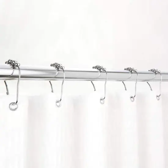 Bath Bliss Chrome 12 Piece Shower Curtain Rings {3}