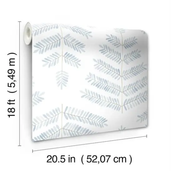 RoomMates Blue Cat Coquillette Leaflets Peel & Stick Wallpaper {9}