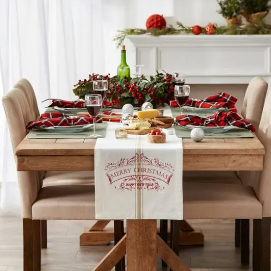 DII&reg; 108" Merry Christmas Printed Table Runner {4}
