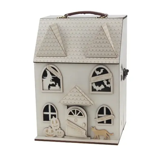 12" DIY Haunted Dollhouse Wood D&eacute;cor by Make Market&reg; {1}