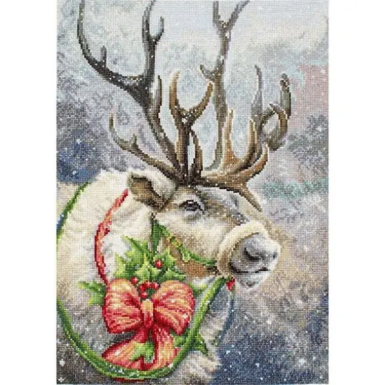 Luca-S Christmas Deer Counted Cross Stitch Kit {1}