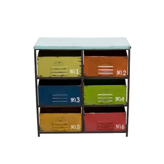 29'' Multi-Colored Industrial Metal Storage Unit {5}