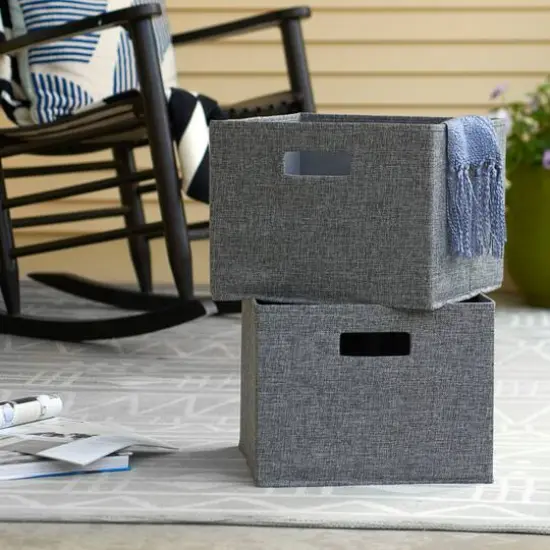 Household Essentials Storage Cubes, 2ct. Graphite {3}