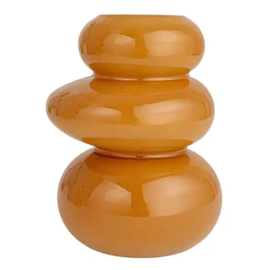 Hello Honey® 7.5" Caramel Brown Natural Elegance Glass Vase {10}