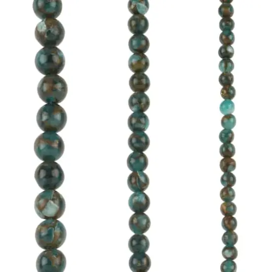 Blue Reconstituted Impression Jasper Round Bead Mix by Bead Landing&trade; {1}