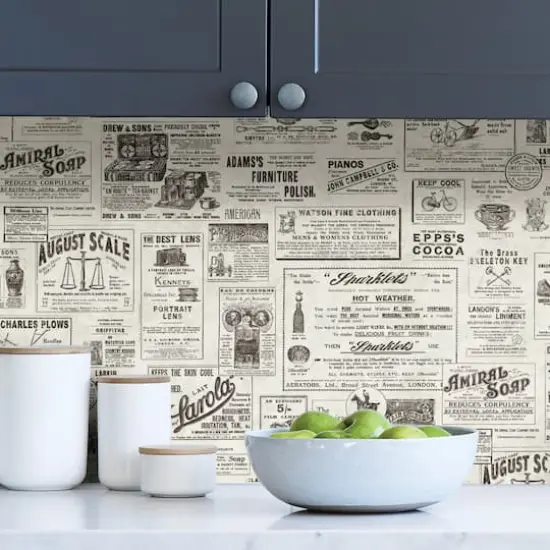 Wallpops Charcoal Published Peel & Stick Wallpaper {4}