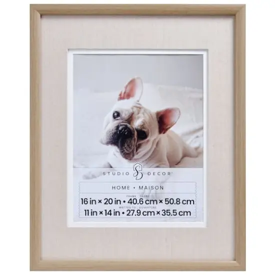 Home Natural Brown Wall Frame with Linen Mat by Studio D&eacute;cor&reg; {1}