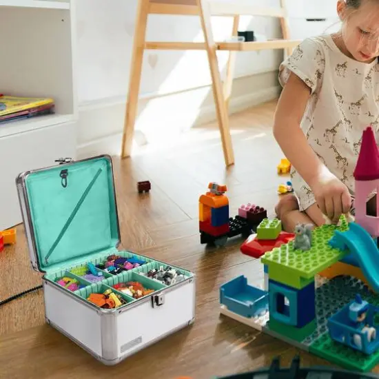 Vaultz White Square Divided Storage Box {6}