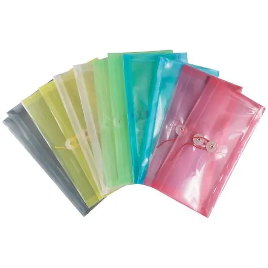JAM Paper #10 Assorted Plastic Button String Envelope Set, 12ct. {3}