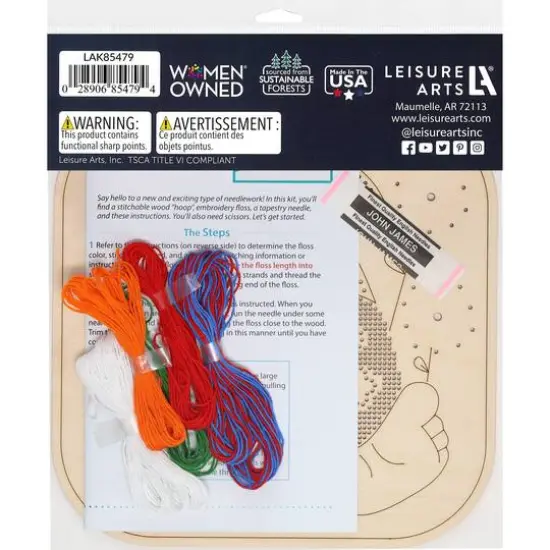 Leisure Arts&reg; Intermediate Floral Gnome Wood Stitchery Kit {3}