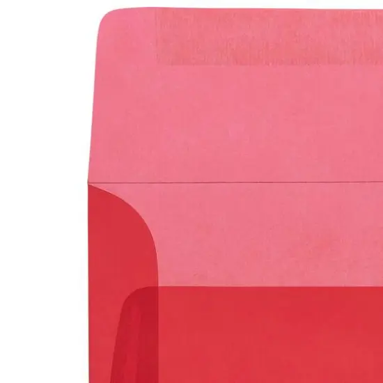 JAM Paper #10 Business Translucent Vellum Envelopes, 50ct. Primary Red {5}