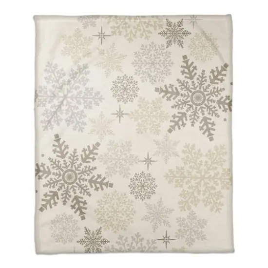Snowflake Pattern 50x60 Coral Fleece Blanket {1}