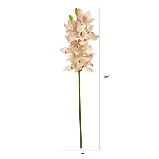 38" Cymbidium Orchid Artificial Flower (Set of 3) {3}